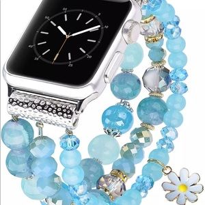 Women’s designers light blue pearl Apple Watch band. Brand New. Width: 38/40mm